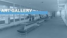 Image link with text "Art Gallery" over an image of the Carolina Union's Art Gallery