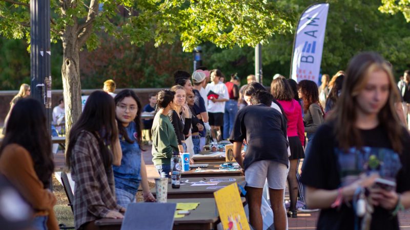 Header image showing the First Year Faves tabling event at Ram's Head on campus.