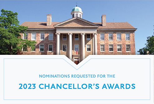 Graphic for Nominations for the 2023 Chancellor’s Awards