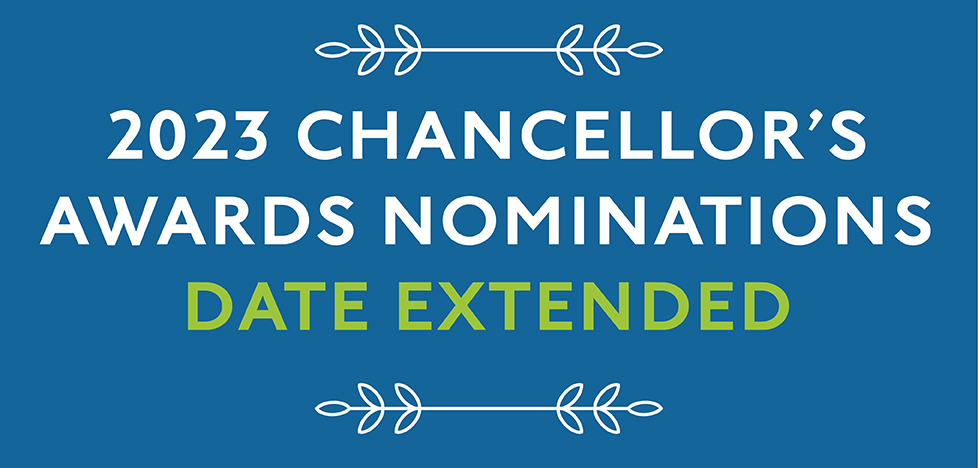 Graphic for the 2023 Chancellor Awards