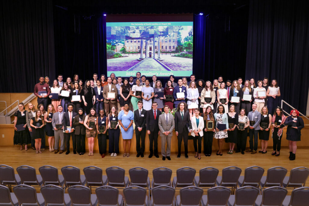 Group photo at the 2024 Chancellor's Awards of award recipients.