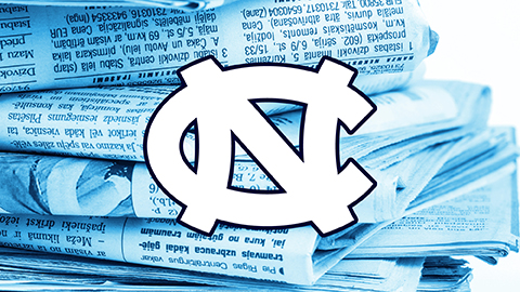 UNC Interlocking logo with background image used for the Feature image of the News section.