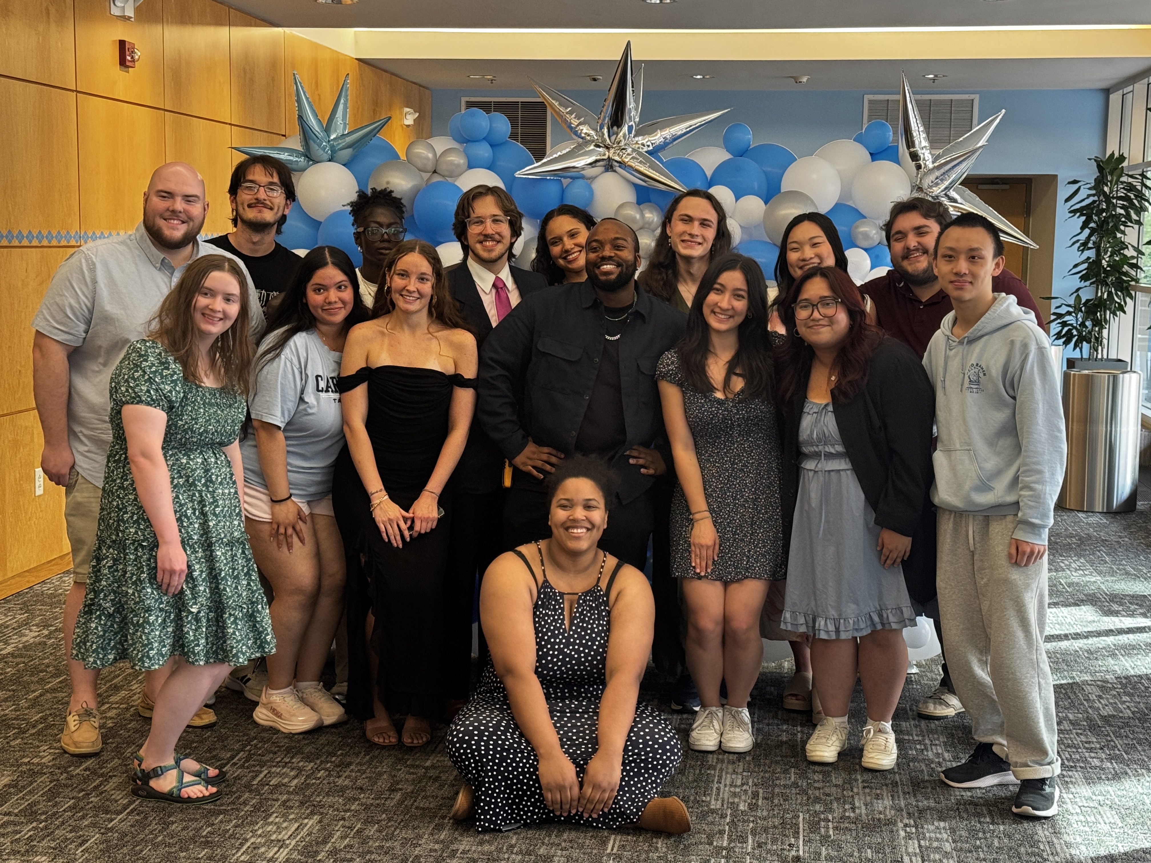 Maylon Rawls (far right, back row) celebrates with the Operations team at the Union’s end-of-year banquet.